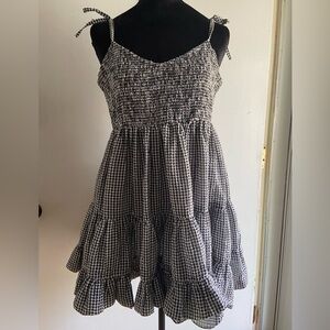 MARBLE Monochrome Gingham Dress